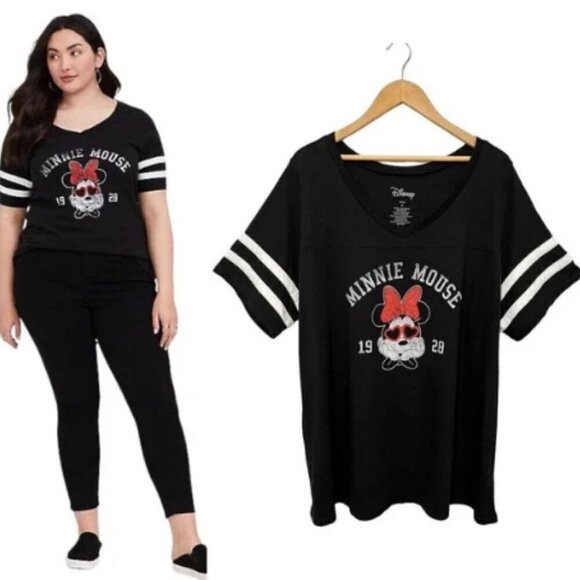 TORRID  Disney Minnie Mouse Football Shirt Size 2 - Picture 2 of 12